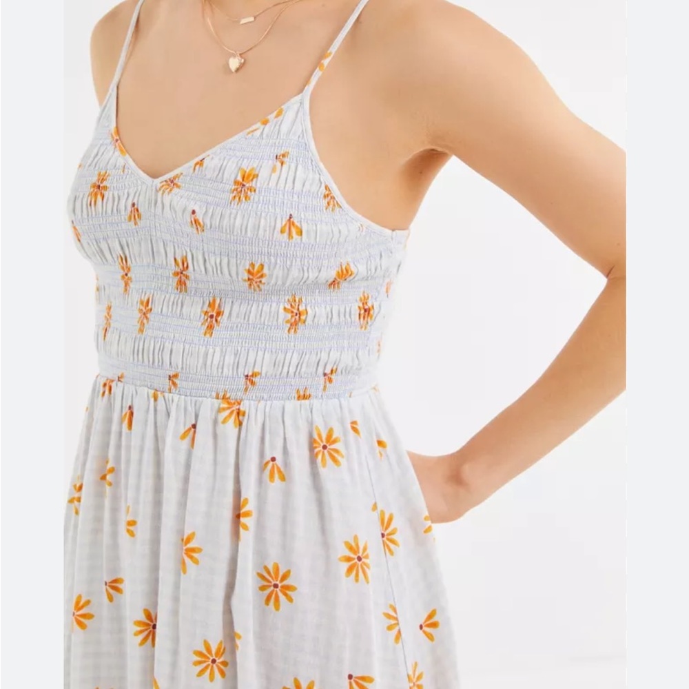 Urban outfitters UO ember smocked sunflower midi dress